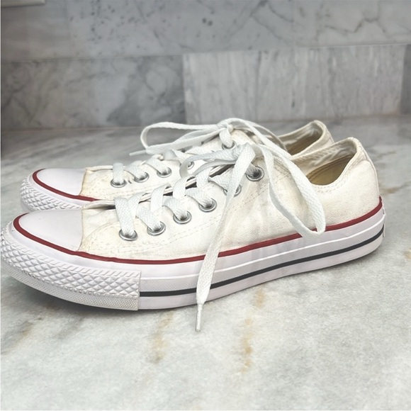 Converse Chuck Taylor All Star Low Top White Sneakers - Picture 2 of 13